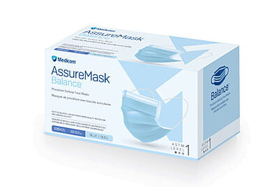 Medicom AssureMask Balance - Level 1 ,2 , 3 - Box of 50 *Blue*