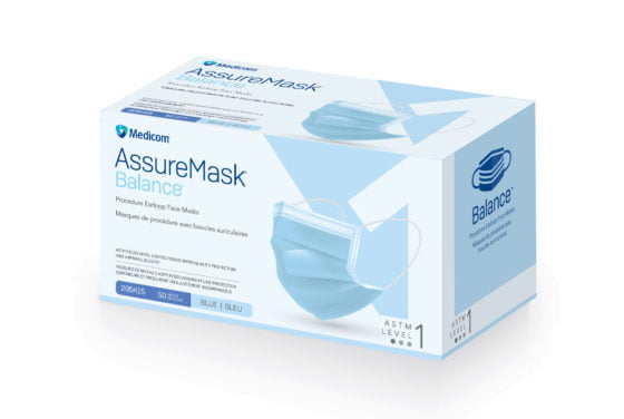 Medicom AssureMask Balance - Level 1 ,2 , 3 - Box of 50 *Blue*