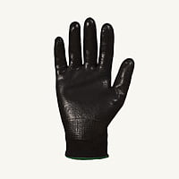 S13BFNT- Dexterity® seamless 13ga knit black nylon, black foam nitrile palm coated