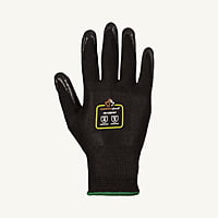 S13BFNT- Dexterity® seamless 13ga knit black nylon, black foam nitrile palm coated